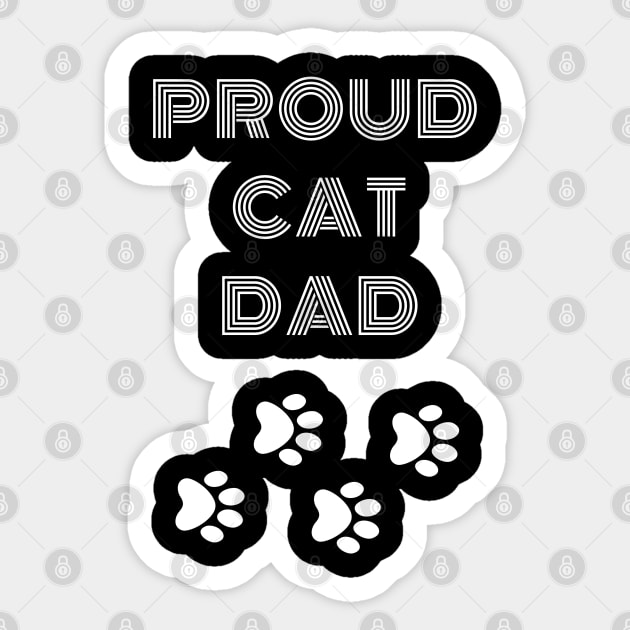 Proud Cat Dad Sticker by CityTeeDesigns